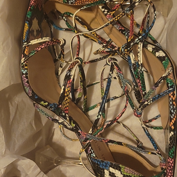 Colorful Lace-Up Heels - Picture 3 of 4